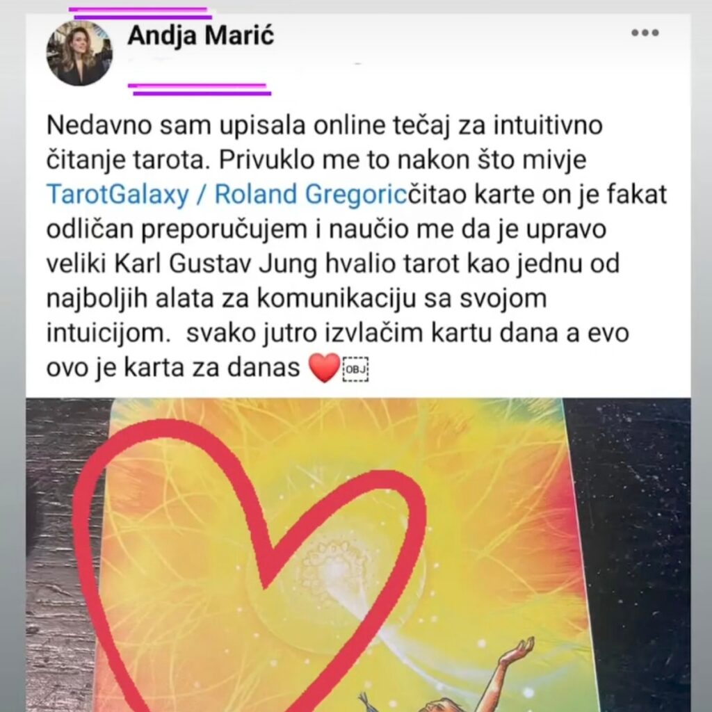 Online tečaj tarota i iskustvo polaznice TarotGalaxy